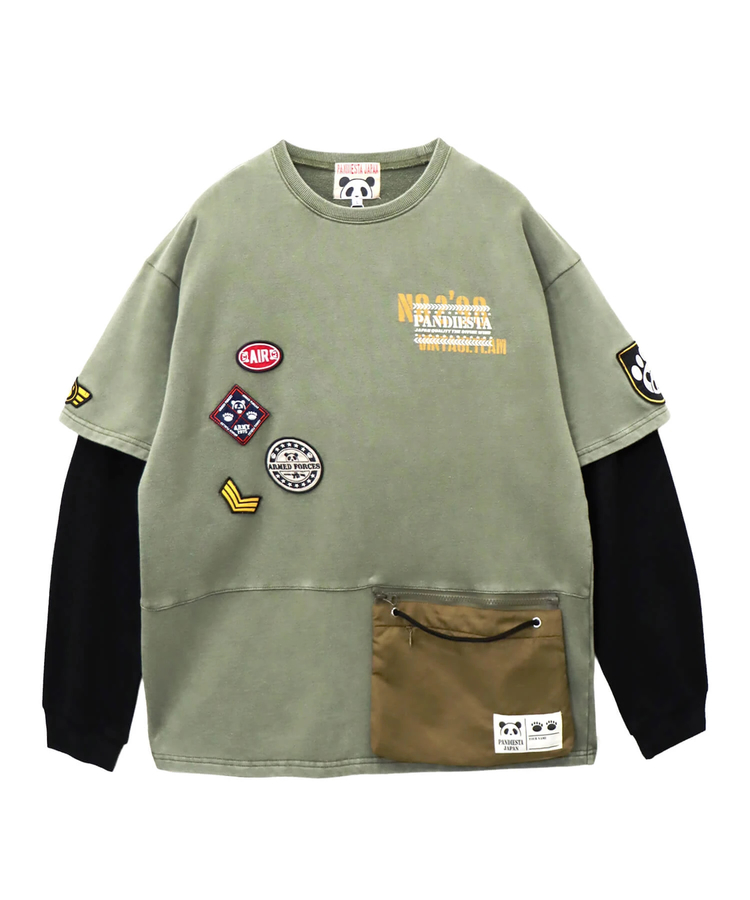 PANDIESTA(パンディエスタ) |SB PANDIESTA サコッシュ ミリタリー フェイクレイヤード Tシャツ セットアップ可能(595953 MENS/WOMENS)