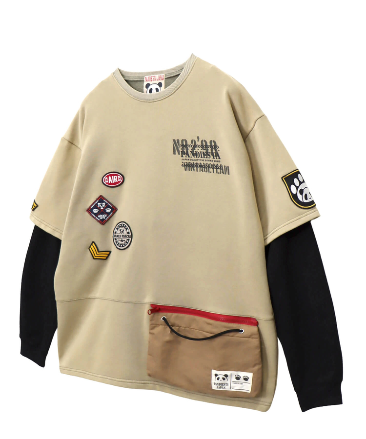 PANDIESTA(パンディエスタ) |SB PANDIESTA サコッシュ ミリタリー フェイクレイヤード Tシャツ セットアップ可能(595953 MENS/WOMENS)