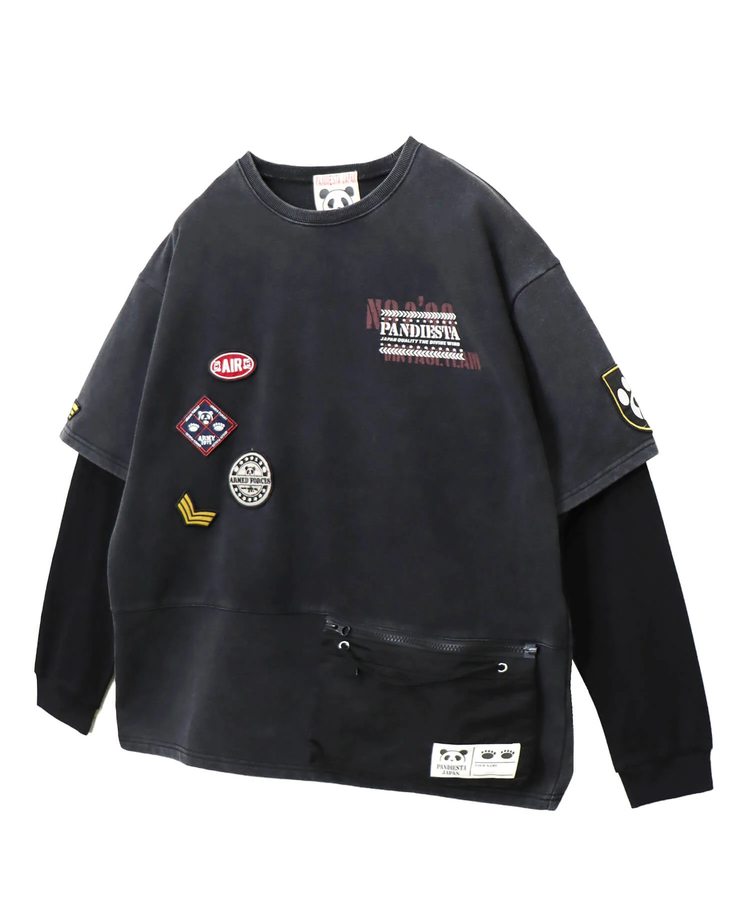 PANDIESTA(パンディエスタ) |SB PANDIESTA サコッシュ ミリタリー フェイクレイヤード Tシャツ セットアップ可能(595953 MENS/WOMENS)