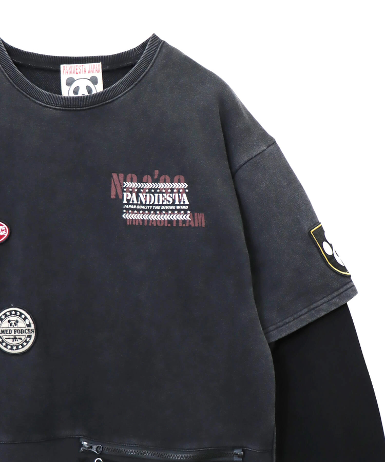 PANDIESTA(パンディエスタ) |SB PANDIESTA サコッシュ ミリタリー フェイクレイヤード Tシャツ セットアップ可能(595953 MENS/WOMENS)