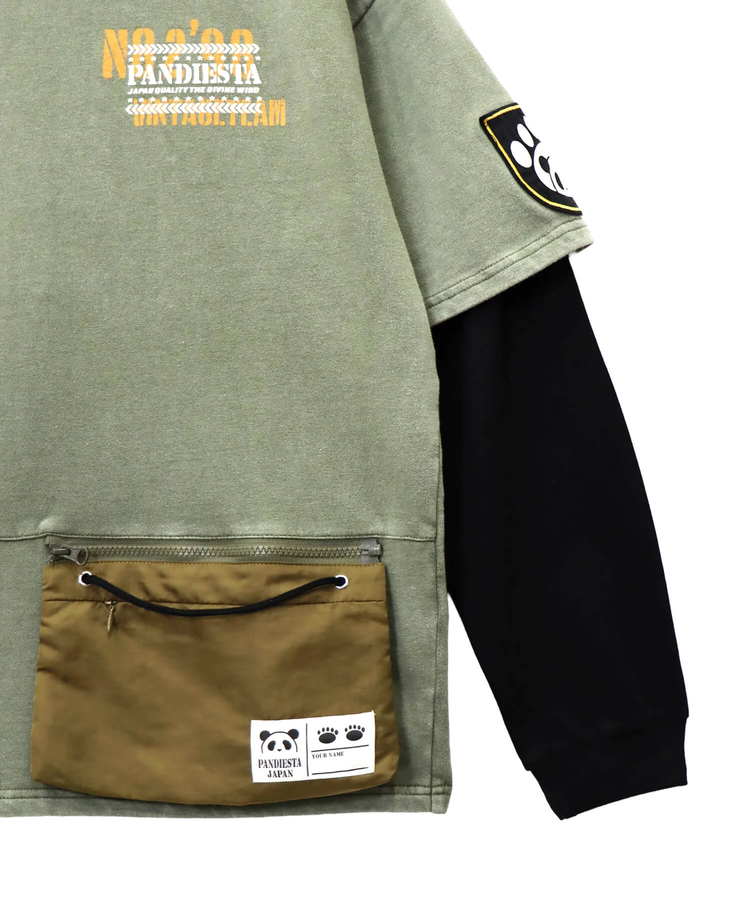 PANDIESTA(パンディエスタ) |SB PANDIESTA サコッシュ ミリタリー フェイクレイヤード Tシャツ セットアップ可能(595953 MENS/WOMENS)