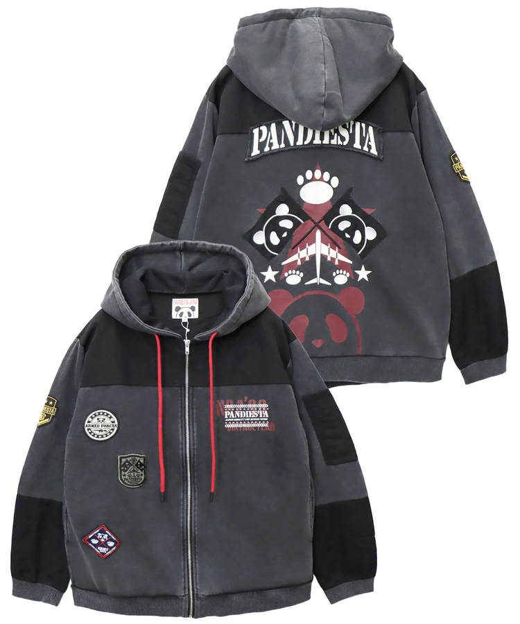 PANDIESTA(パンディエスタ) |SB PANDIESTA エアフォースパンダ ミリタリー フルジップパーカー セットアップ可能(595954 MENS/WOMENS)