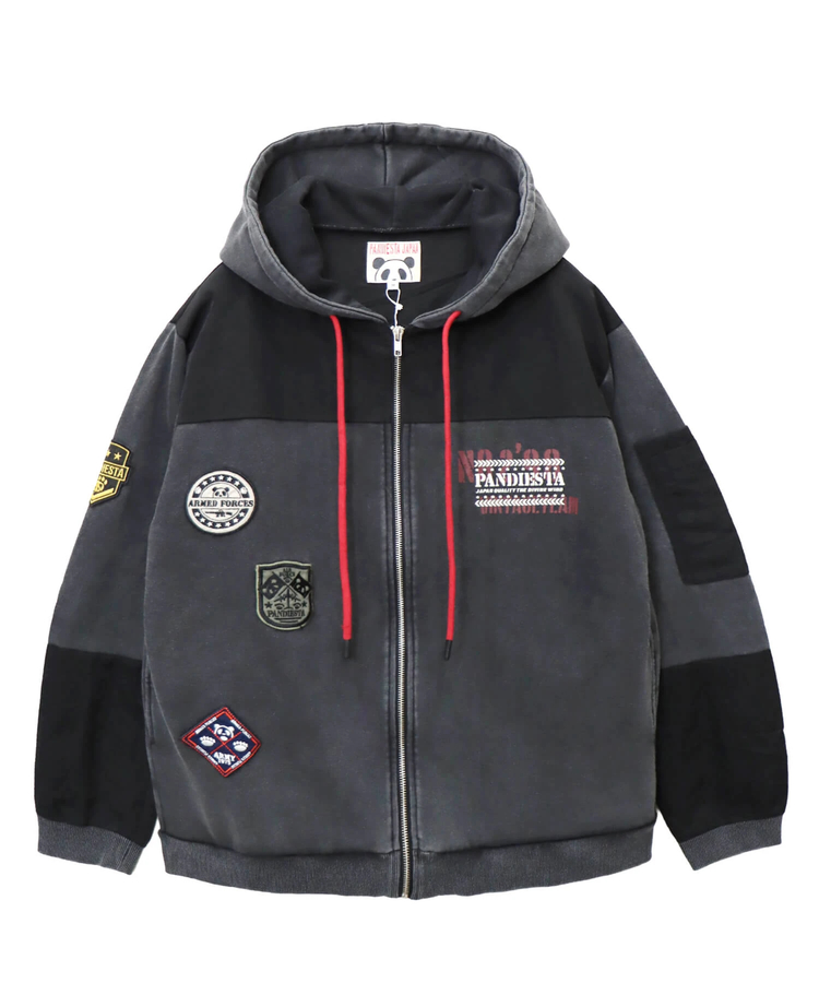 PANDIESTA(パンディエスタ) |SB PANDIESTA エアフォースパンダ ミリタリー フルジップパーカー セットアップ可能(595954 MENS/WOMENS)