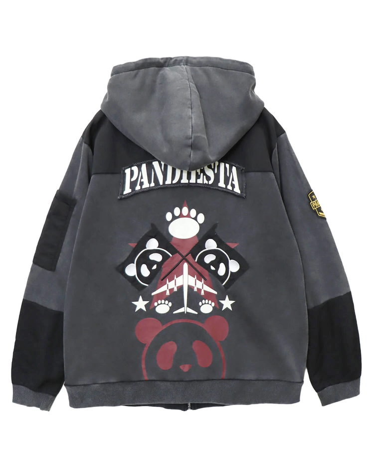 PANDIESTA(パンディエスタ) |SB PANDIESTA エアフォースパンダ ミリタリー フルジップパーカー セットアップ可能(595954 MENS/WOMENS)