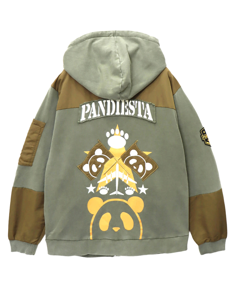PANDIESTA(パンディエスタ) |SB PANDIESTA エアフォースパンダ ミリタリー フルジップパーカー セットアップ可能(595954 MENS/WOMENS)