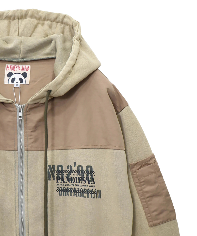 PANDIESTA(パンディエスタ) |SB PANDIESTA エアフォースパンダ ミリタリー フルジップパーカー セットアップ可能(595954 MENS/WOMENS)