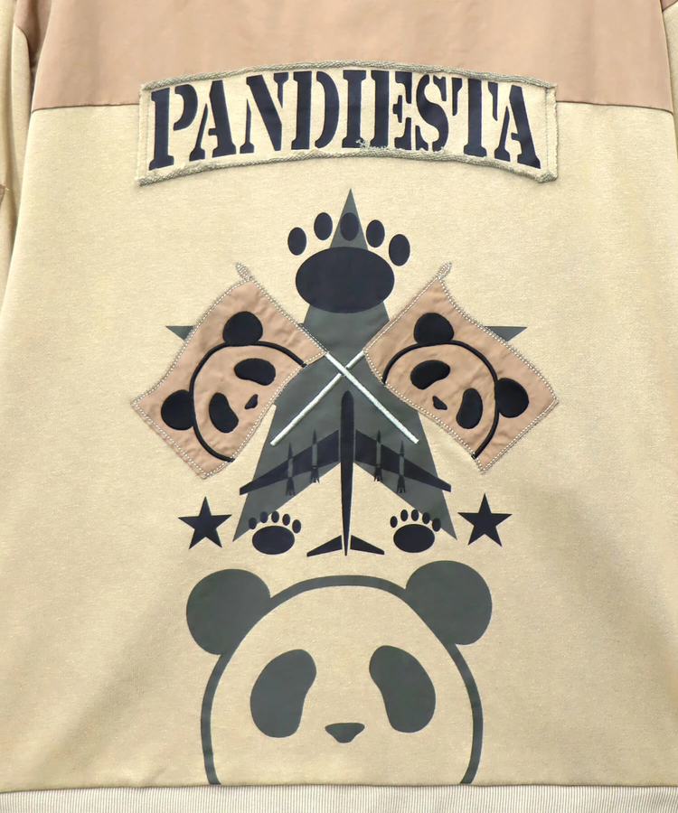 PANDIESTA(パンディエスタ) |SB PANDIESTA エアフォースパンダ ミリタリー フルジップパーカー セットアップ可能(595954 MENS/WOMENS)