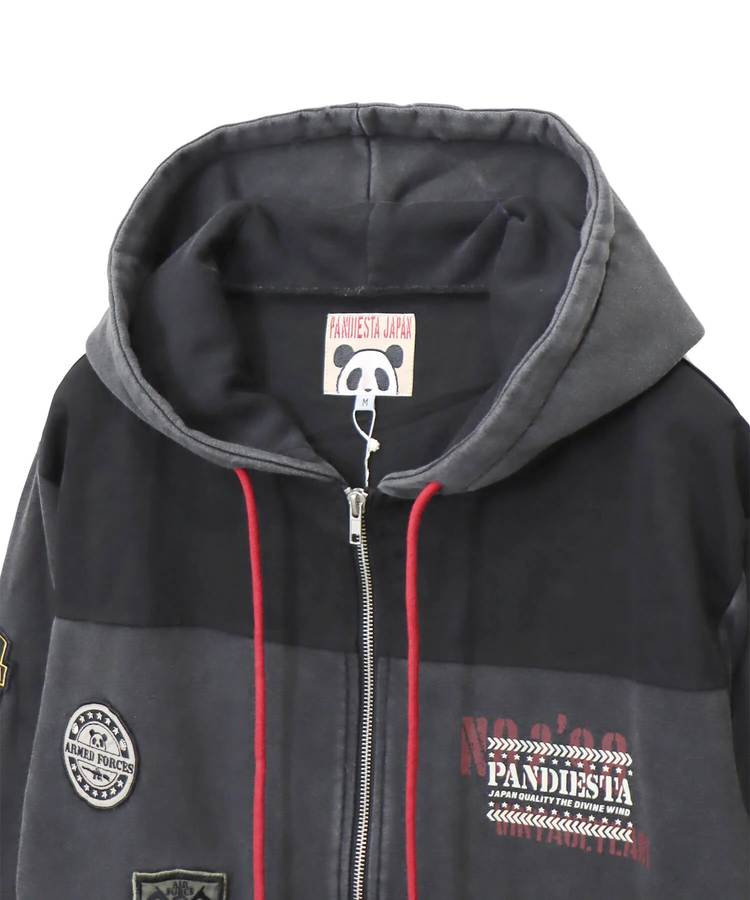 PANDIESTA(パンディエスタ) |SB PANDIESTA エアフォースパンダ ミリタリー フルジップパーカー セットアップ可能(595954 MENS/WOMENS)
