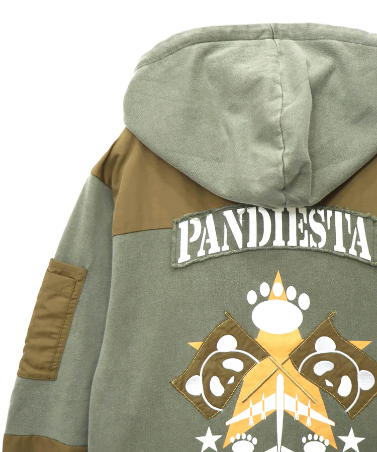 PANDIESTA(パンディエスタ) |SB PANDIESTA エアフォースパンダ ミリタリー フルジップパーカー セットアップ可能(595954 MENS/WOMENS)