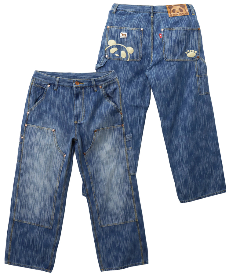 PANDIESTA(パンディエスタ) |SB 熊猫謹製 ウェーブ ジャガード ダブルニー ぺインター パンツ(595651 MENS)