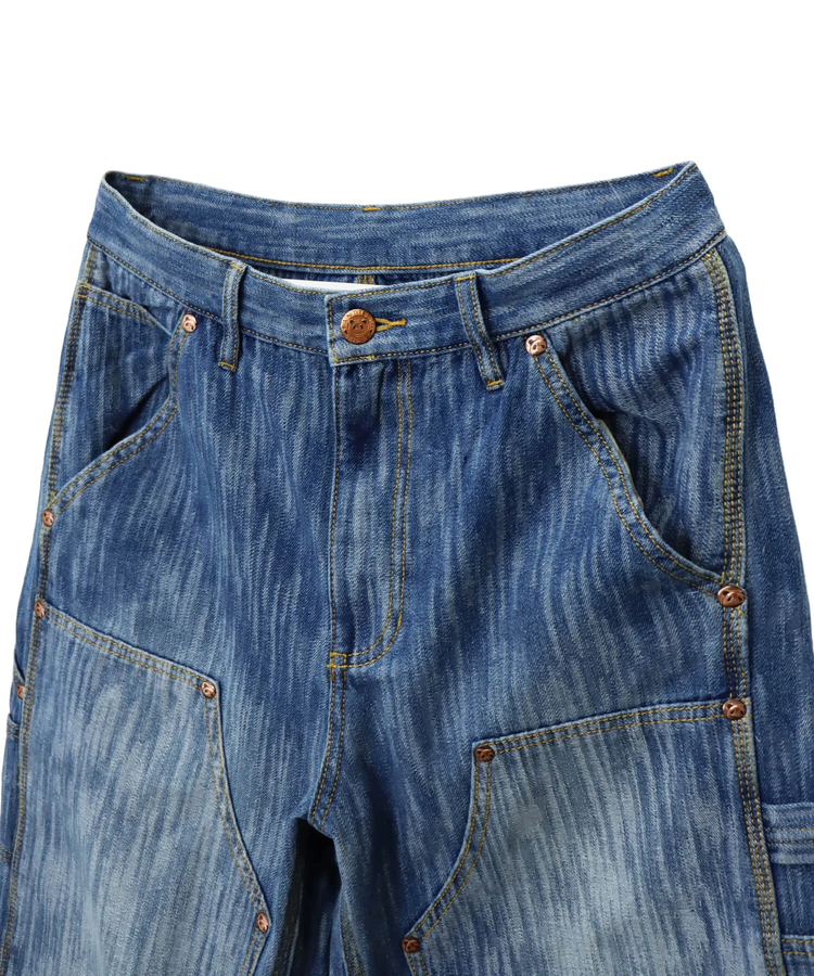 PANDIESTA(パンディエスタ) |SB 熊猫謹製 ウェーブ ジャガード ダブルニー ぺインター パンツ(595651 MENS)