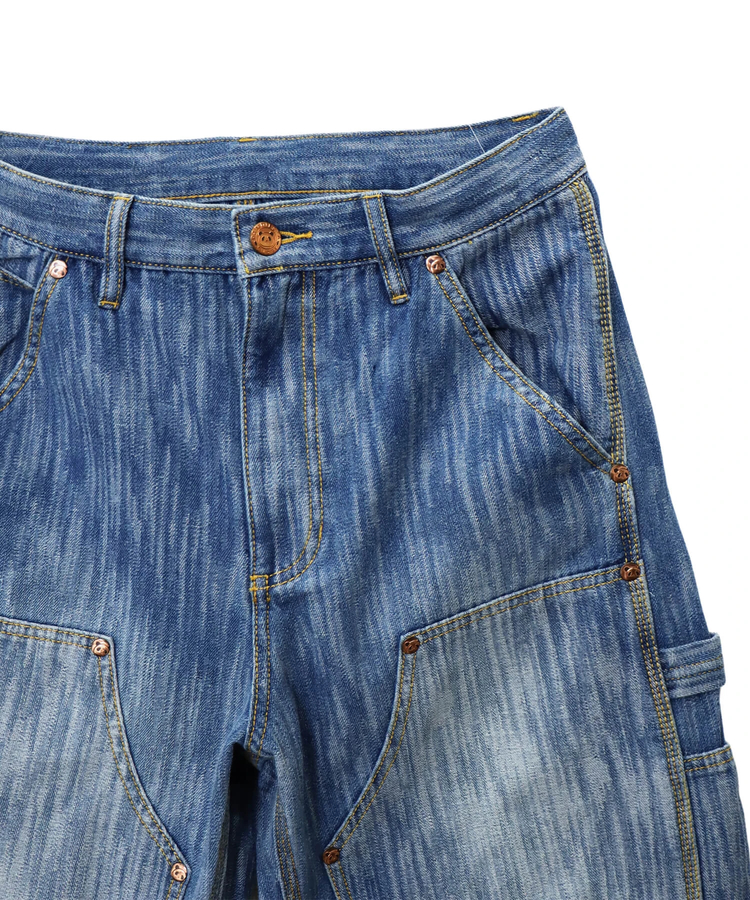 PANDIESTA(パンディエスタ) |SB 熊猫謹製 ウェーブ ジャガード ダブルニー ぺインター パンツ(595651 MENS)