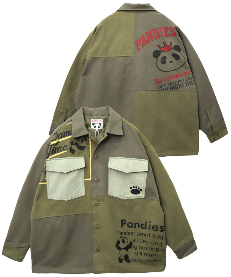 PANDIESTA(パンディエスタ) |SB PANDIESTA シンメトリー 切替 リメイク ワイド カバーオール セットアップ可能(595957 MENS/WOMENS)