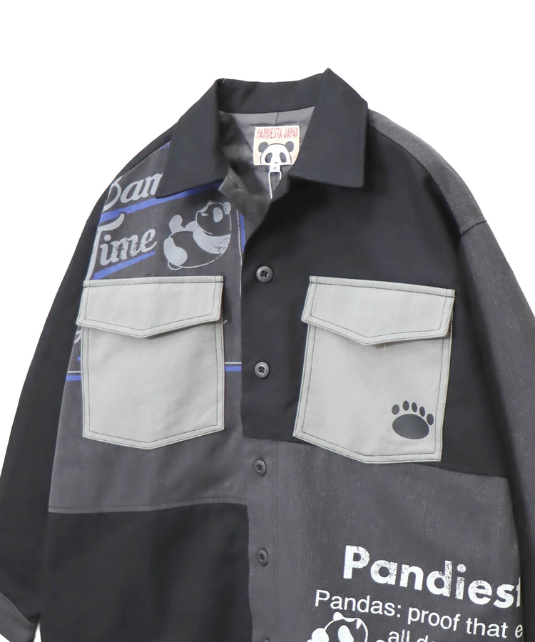 PANDIESTA(パンディエスタ) |SB PANDIESTA シンメトリー 切替 リメイク ワイド カバーオール セットアップ可能(595957 MENS/WOMENS)