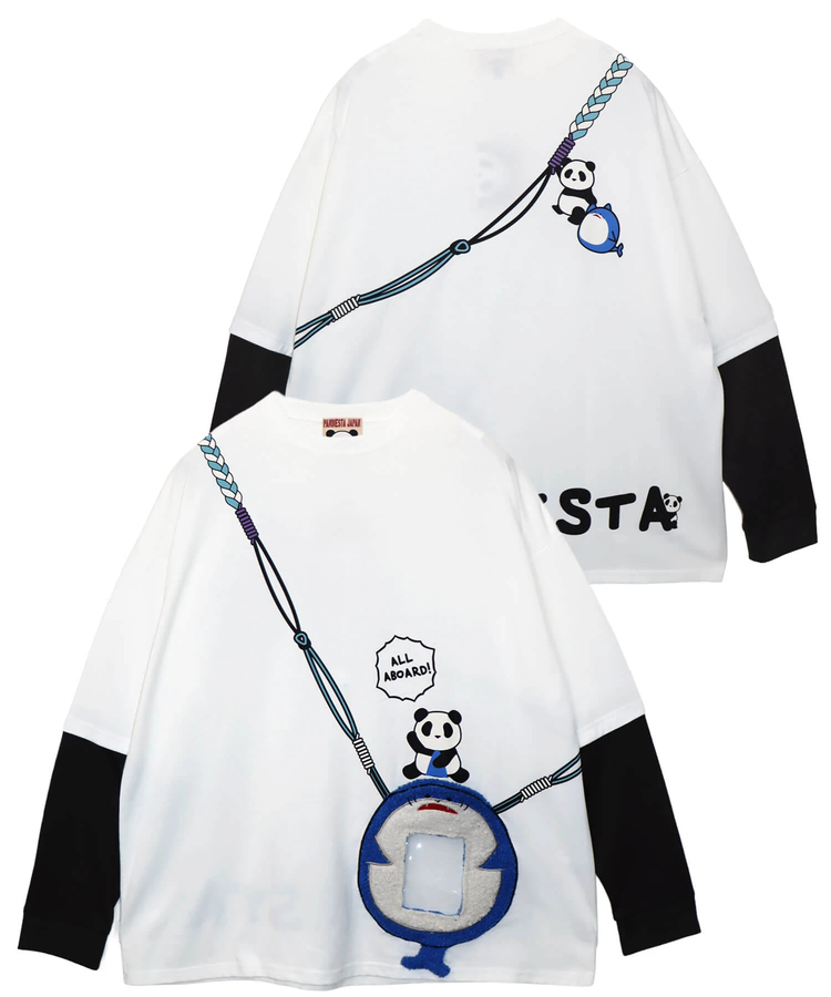 PANDIESTA(パンディエスタ) |SB PANDIESTA サメ型スマホショルダー ロングスリーブ Tシャツ(595750 MENS/WOMENS)
