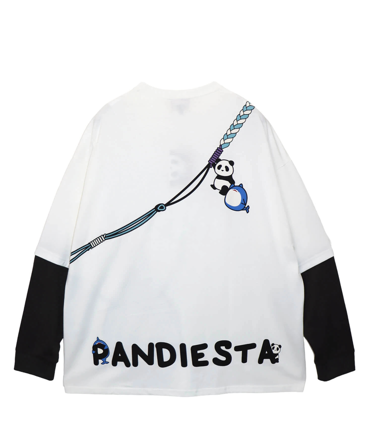 PANDIESTA(パンディエスタ) |SB PANDIESTA サメ型スマホショルダー ロングスリーブ Tシャツ(595750 MENS/WOMENS)