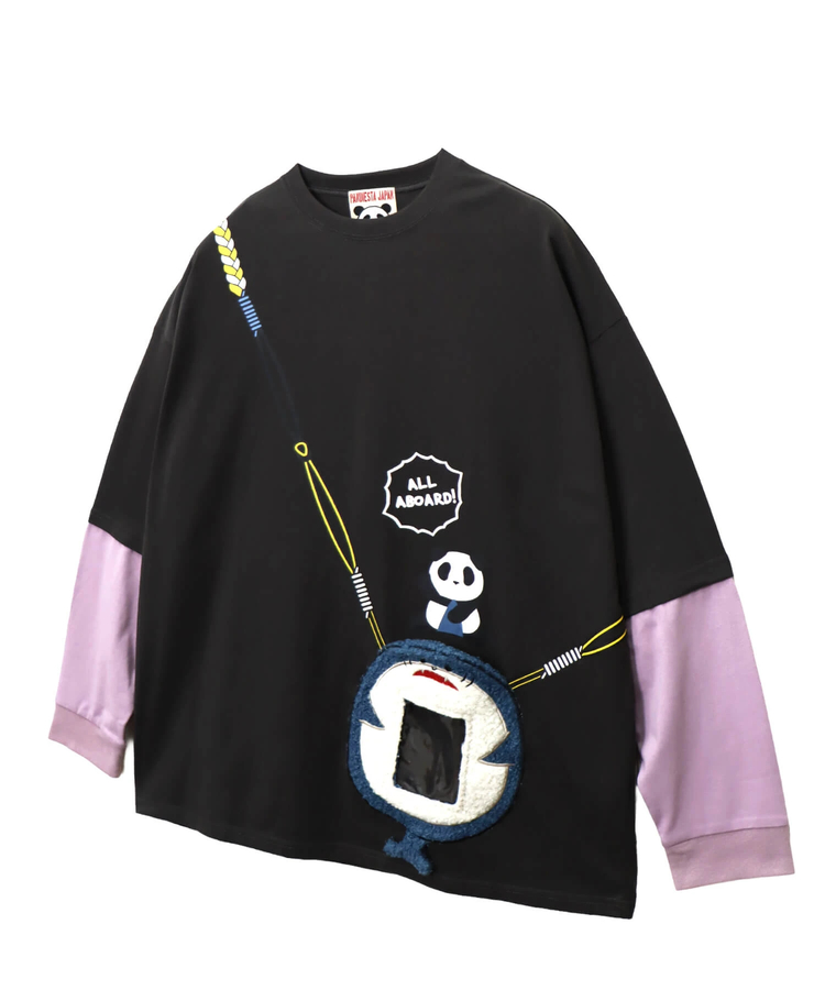 PANDIESTA(パンディエスタ) |SB PANDIESTA サメ型スマホショルダー ロングスリーブ Tシャツ(595750 MENS/WOMENS)