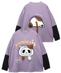 PANDIESTA(パンディエスタ) |SB PANDIESTA 飛び出し にゃんこぱんだ ロングスリーブ Tシャツ(595751 MENS/WOMENS)