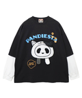 PANDIESTA(パンディエスタ) |SB PANDIESTA 飛び出し にゃんこぱんだ ロングスリーブ Tシャツ(595751 MENS/WOMENS)