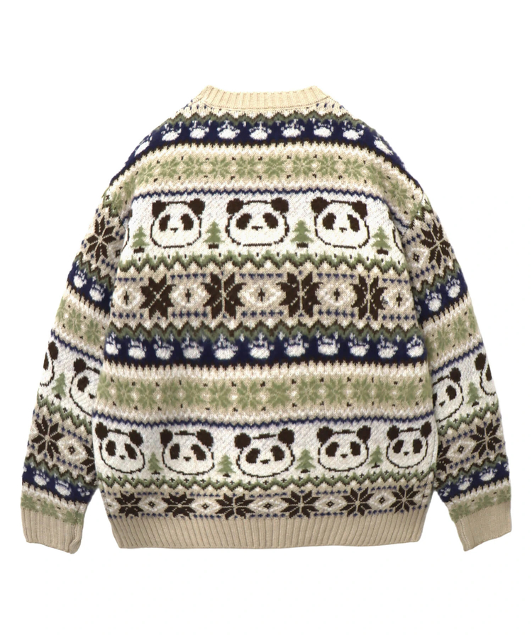 PANDIESTA(パンディエスタ) |SB 熊猫謹製 ノルディック パンダ ジャガード クルー ニット(595959 MENS/WOMENS)
