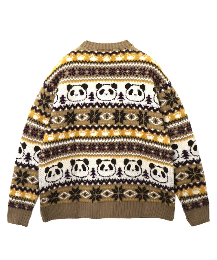 PANDIESTA(パンディエスタ) |SB 熊猫謹製 ノルディック パンダ ジャガード クルー ニット(595959 MENS/WOMENS)