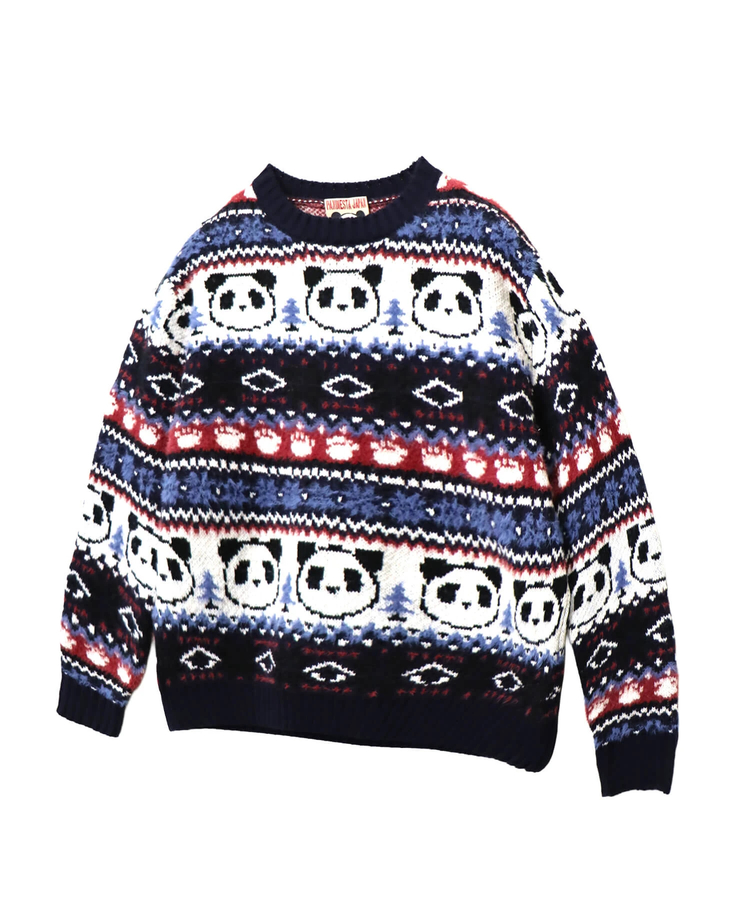 PANDIESTA(パンディエスタ) |SB 熊猫謹製 ノルディック パンダ ジャガード クルー ニット(595959 MENS/WOMENS)