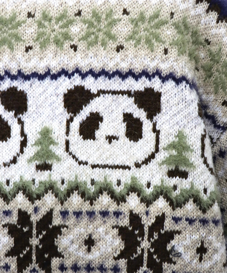 PANDIESTA(パンディエスタ) |SB 熊猫謹製 ノルディック パンダ ジャガード クルー ニット(595959 MENS/WOMENS)