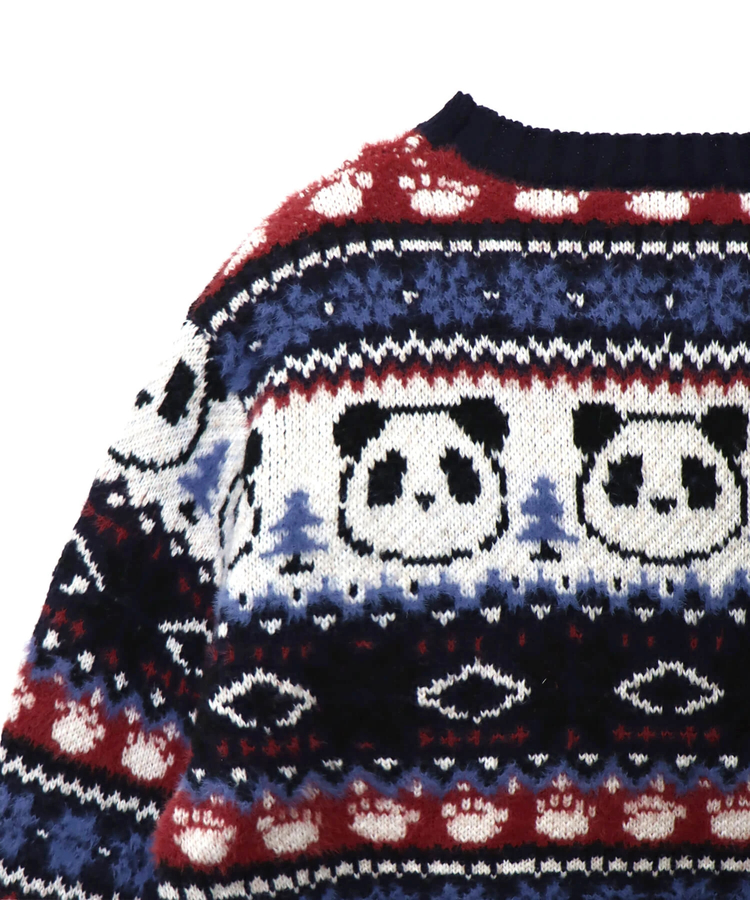 PANDIESTA(パンディエスタ) |SB 熊猫謹製 ノルディック パンダ ジャガード クルー ニット(595959 MENS/WOMENS)