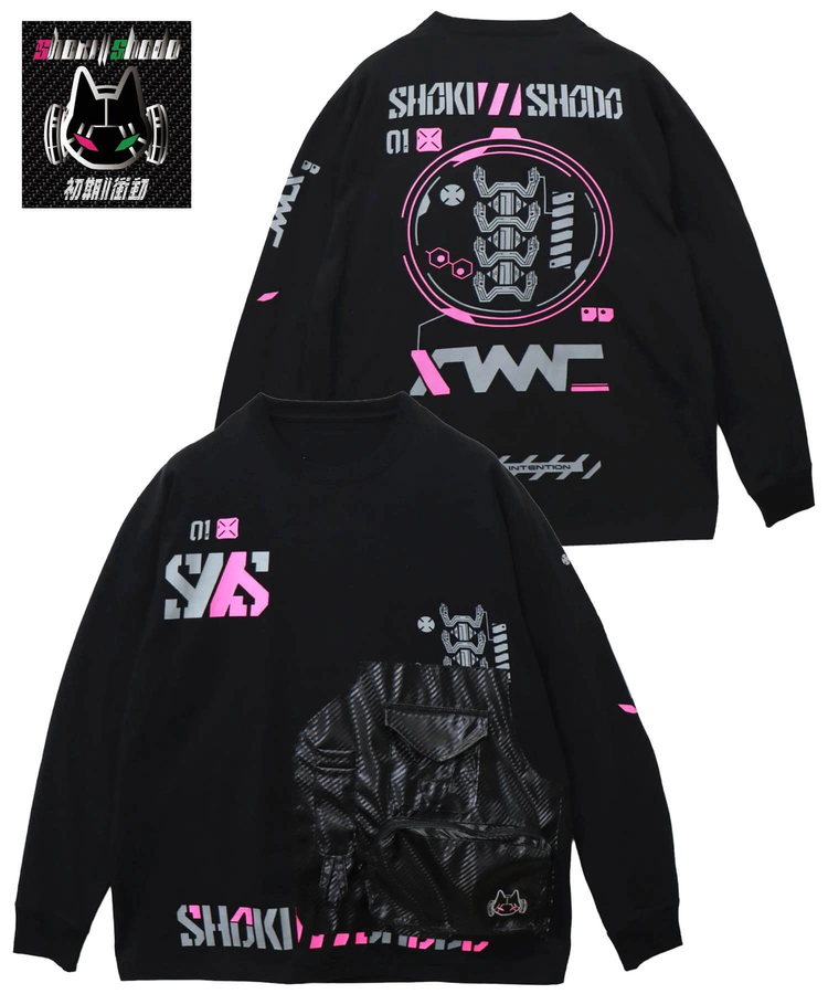 PANDIESTA(パンディエスタ) |SB 初期衝動 カーボンライクポケット ロングスリーブTシャツ(595851 MENS/WOMENS)