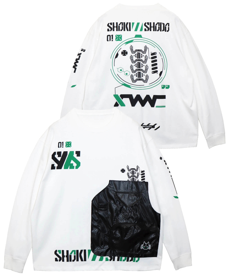 PANDIESTA(パンディエスタ) |SB 初期衝動 カーボンライクポケット ロングスリーブTシャツ(595851 MENS/WOMENS)