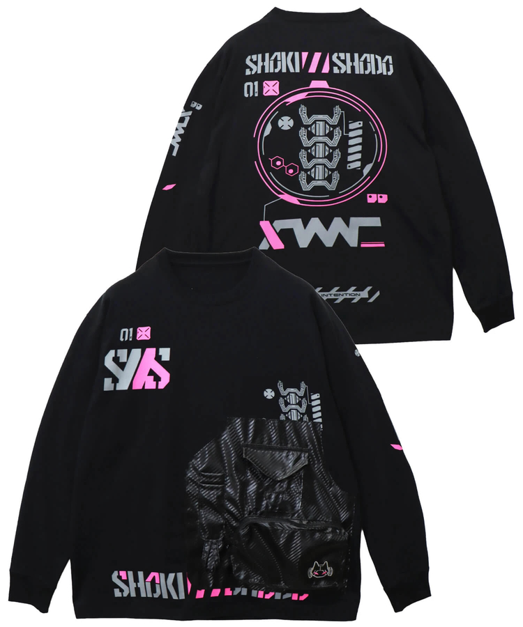 PANDIESTA(パンディエスタ) |SB 初期衝動 カーボンライクポケット ロングスリーブTシャツ(595851 MENS/WOMENS)