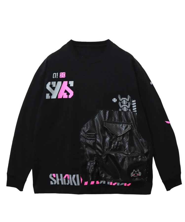 PANDIESTA(パンディエスタ) |SB 初期衝動 カーボンライクポケット ロングスリーブTシャツ(595851 MENS/WOMENS)