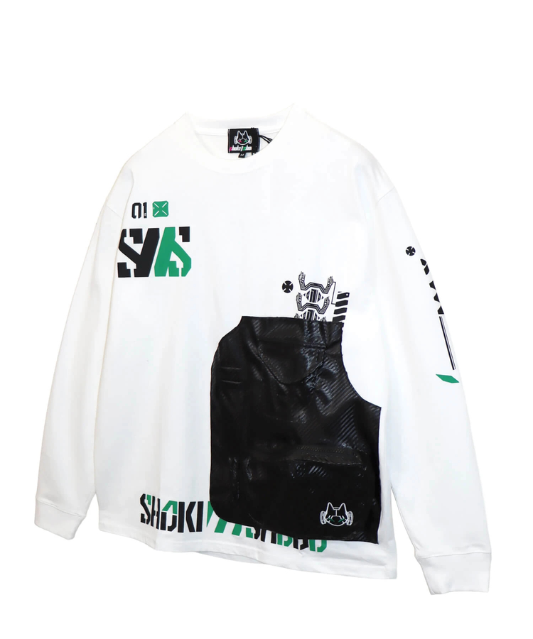 PANDIESTA(パンディエスタ) |SB 初期衝動 カーボンライクポケット ロングスリーブTシャツ(595851 MENS/WOMENS)