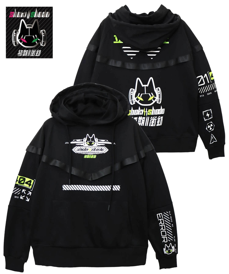 PANDIESTA(パンディエスタ) |SB 初期衝動 異素材切替 ダブルフード プルパーカー(595950 MENS/WOMENS)