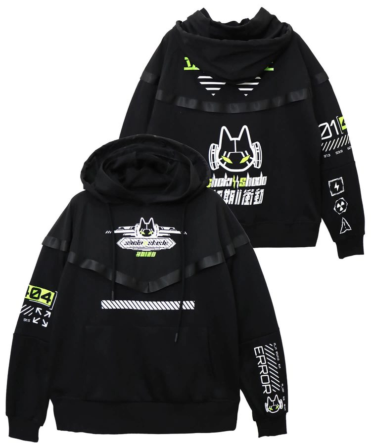 PANDIESTA(パンディエスタ) |SB 初期衝動 異素材切替 ダブルフード プルパーカー(595950 MENS/WOMENS)