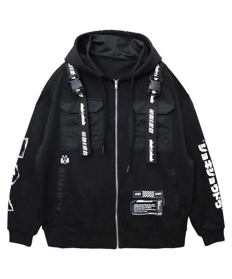 PANDIESTA(パンディエスタ) |SB 初期衝動 ハーネスストラップ フルジップ パーカー(595951 MENS/WOMENS)