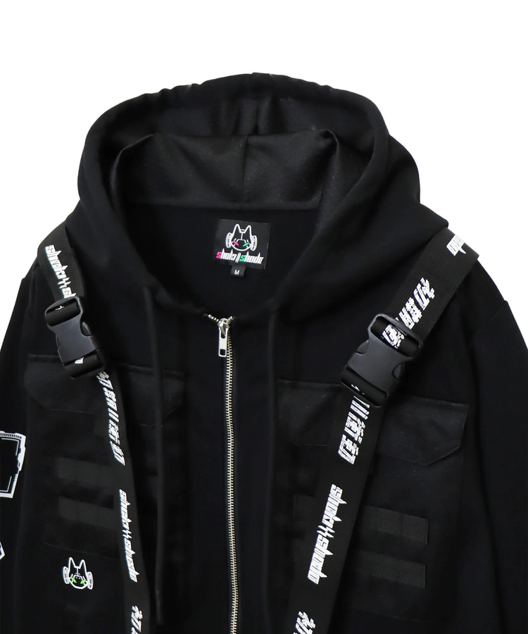 PANDIESTA(パンディエスタ) |SB 初期衝動 ハーネスストラップ フルジップ パーカー(595951 MENS/WOMENS)