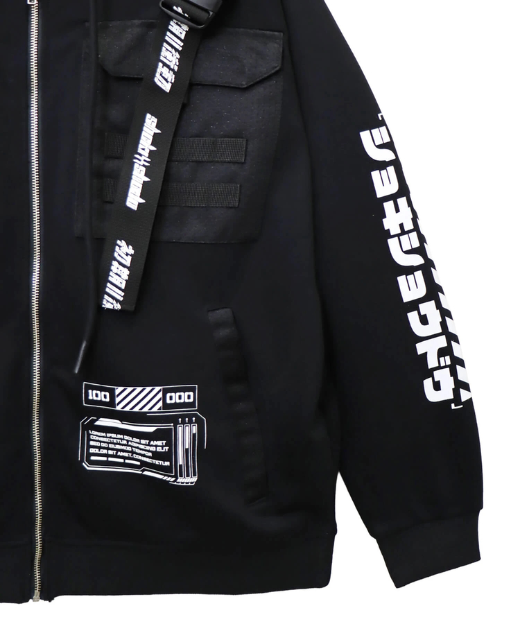 PANDIESTA(パンディエスタ) |SB 初期衝動 ハーネスストラップ フルジップ パーカー(595951 MENS/WOMENS)