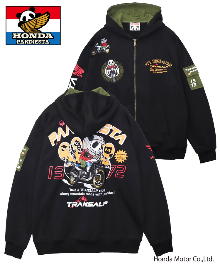 PANDIESTA(パンディエスタ) |SB Honda Pandiesta TRANSALP マウンテンライド フルジップパーカー(595502 MENS/WOMENS)