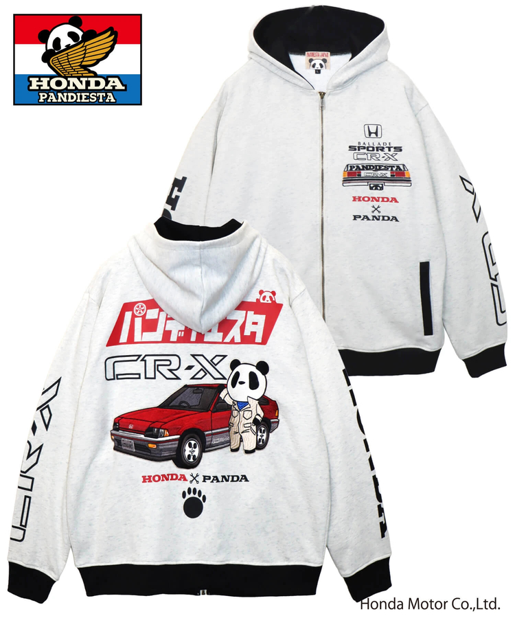 PANDIESTA(パンディエスタ) |SB Honda Pandiesta CR-X メカニックパンダ フルジップパーカー(595503 MENS/WOMENS)