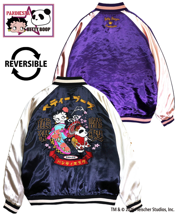 PANDIESTA(パンディエスタ) |SB BETTYBOOP Pandiesta OIRANDOUCYU リバーシブルスカジャン ブラック（516850 MENS/WOMENS)