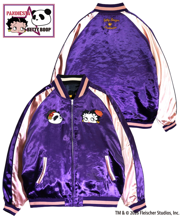 PANDIESTA(パンディエスタ) |SB BETTYBOOP Pandiesta OIRANDOUCYU リバーシブルスカジャン ブラック（516850 MENS/WOMENS)