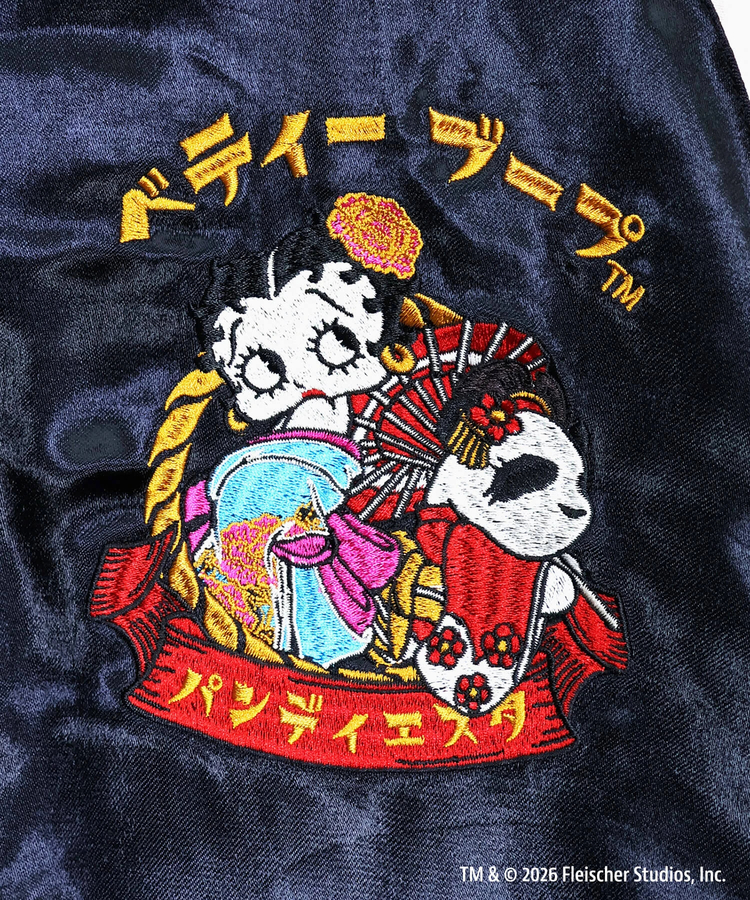 PANDIESTA(パンディエスタ) |SB BETTYBOOP Pandiesta OIRANDOUCYU リバーシブルスカジャン ブラック（516850 MENS/WOMENS)