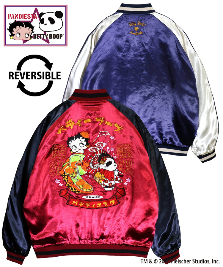 PANDIESTA(パンディエスタ) |SB BETTYBOOP Pandiesta OIRANDOUCYU リバーシブルスカジャン ワイン（516850 MENS/WOMENS)