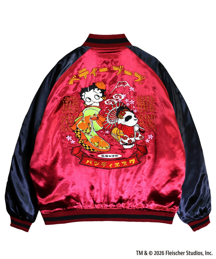 PANDIESTA(パンディエスタ) |SB BETTYBOOP Pandiesta OIRANDOUCYU リバーシブルスカジャン ワイン（516850 MENS/WOMENS)