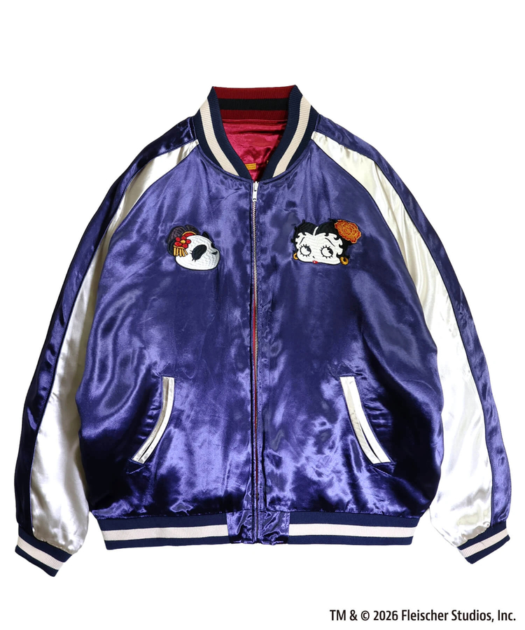 PANDIESTA(パンディエスタ) |SB BETTYBOOP Pandiesta OIRANDOUCYU リバーシブルスカジャン ワイン（516850 MENS/WOMENS)