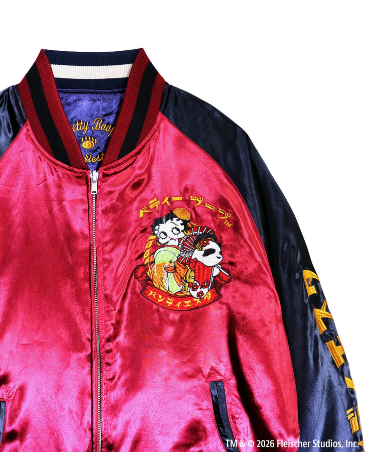 PANDIESTA(パンディエスタ) |SB BETTYBOOP Pandiesta OIRANDOUCYU リバーシブルスカジャン ワイン（516850 MENS/WOMENS)