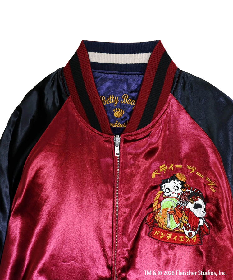 PANDIESTA(パンディエスタ) |SB BETTYBOOP Pandiesta OIRANDOUCYU リバーシブルスカジャン ワイン（516850 MENS/WOMENS)