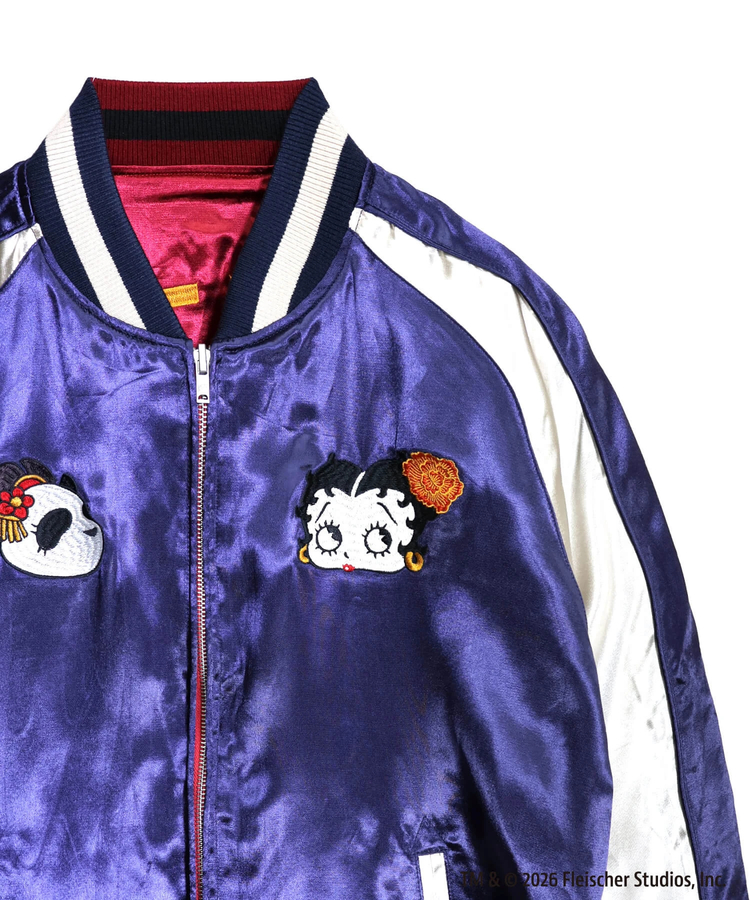 PANDIESTA(パンディエスタ) |SB BETTYBOOP Pandiesta OIRANDOUCYU リバーシブルスカジャン ワイン（516850 MENS/WOMENS)