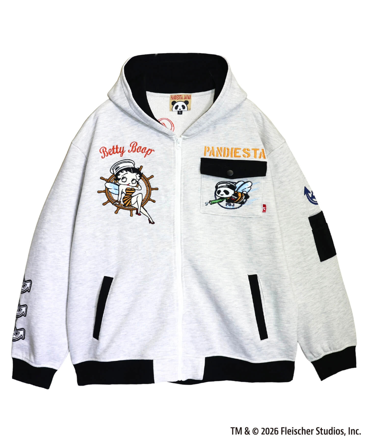PANDIESTA(パンディエスタ) |SB BETTYBOOP Pandiesta MARIN BETTY ＆ SEABEES フルジップパーカー（516600 MENS/WOMENS)